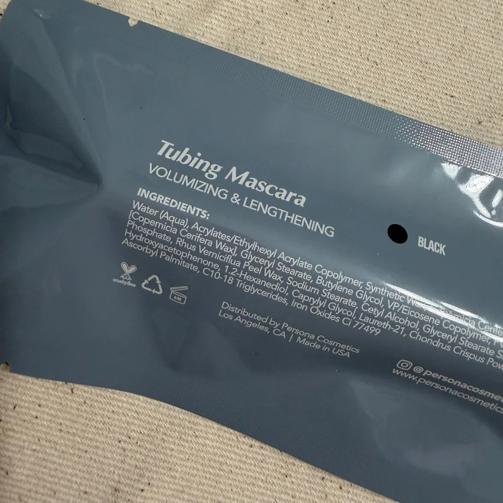PERSONA COSMETICS Volumizing Tubing Mascara In Black
